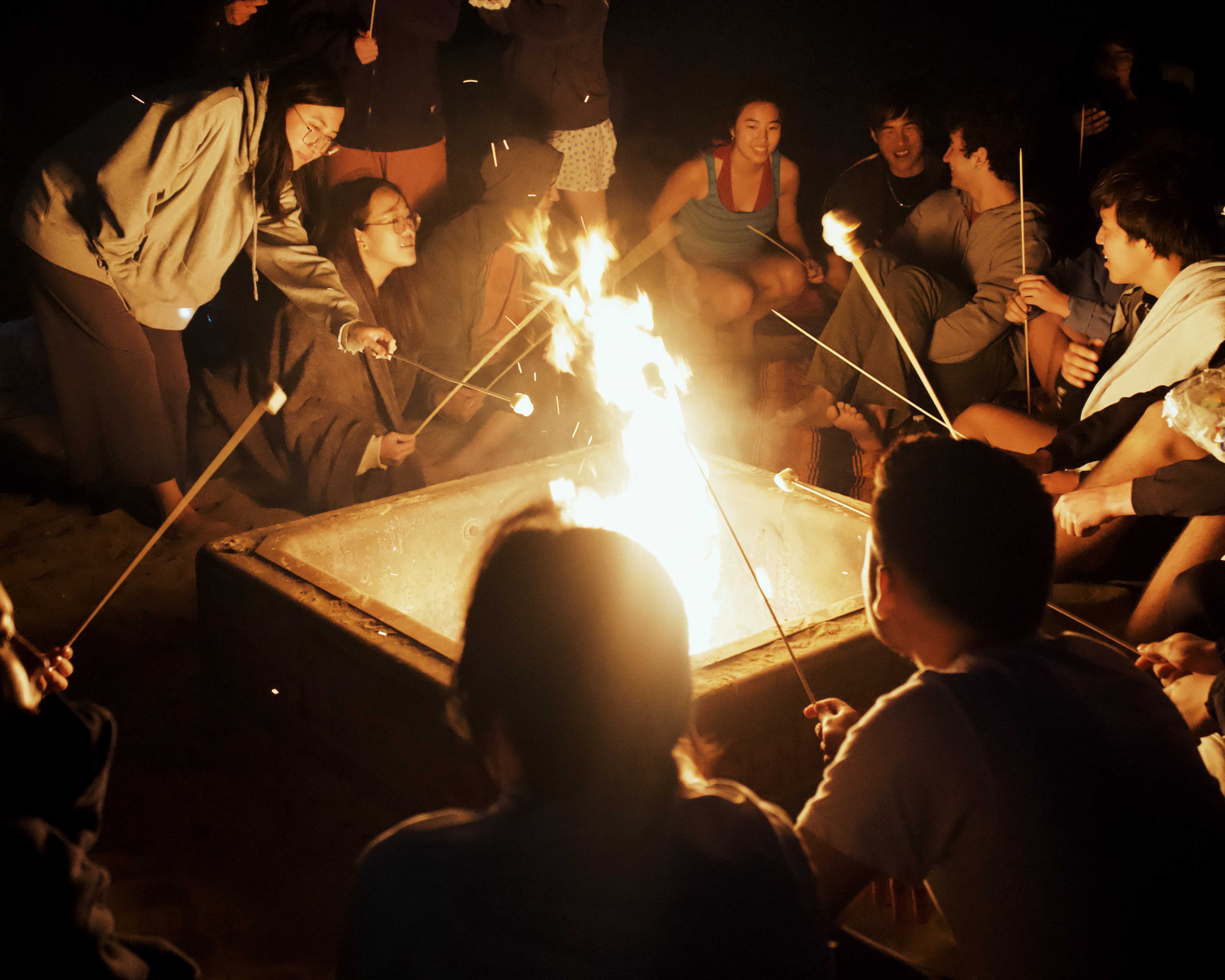 Students at UCLA campus outreach table